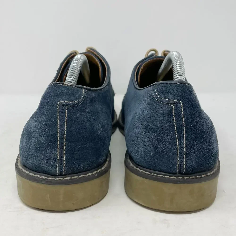 GH Bass Blue Suede Brockton Oxfords Derbys Mens Size 10.5D